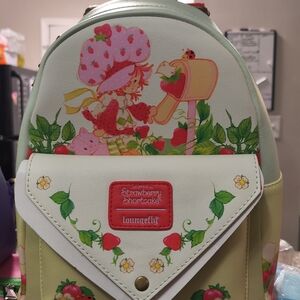 Loungefly Strawberry Shortcake Green and Cream Backpack